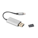Ednet 31521 card reader Grey USB 3.2 Gen 1 (3.1 Gen 1)/Lightning