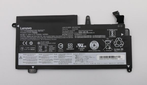 Image of Lenovo Battery 3c 42Wh LiIon SMP - Approx 1-3 working day lead.