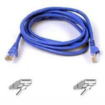 Belkin Cat 5E Patch Cable - 1ft - 1 x RJ-45, 1 x RJ-45 networking cable Blue 11.8" (0.3 m)