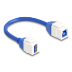DeLOCK 86970 USB-kabel USB 3.2 Gen 1 (3.1 Gen 1) 0,2 m USB A USB B Blauw, Wit
