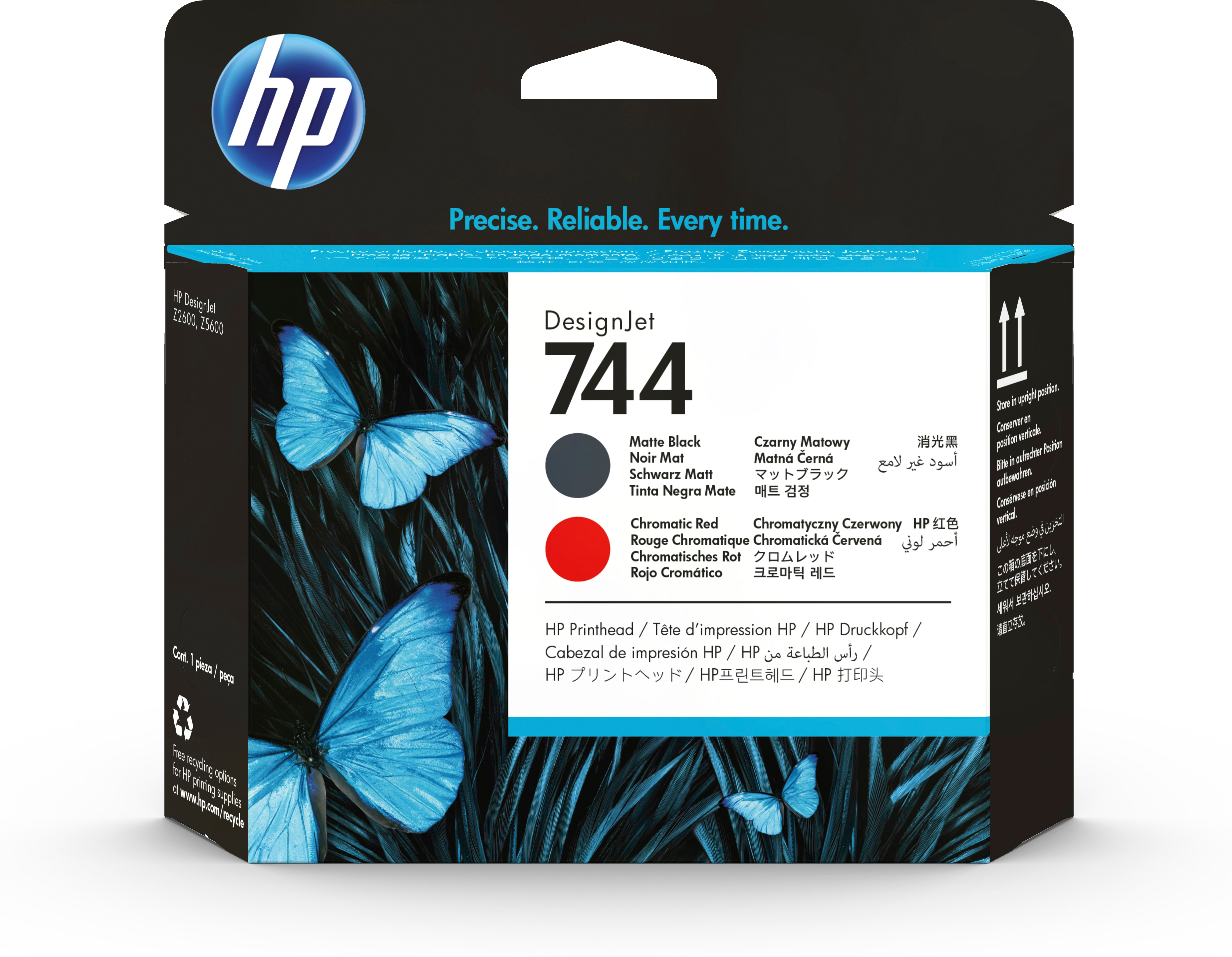Image of HP F9J88A/744 Printhead black matt / red chromatic for HP...