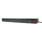 Videk PDU Vertical Filtered 8 x UK Mains Sockets L/Angled to UK Mains Plug 3Mtr