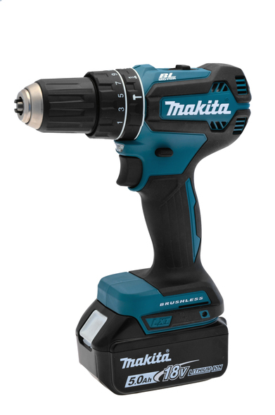 Makita DHP485RTJ drill 28500 RPM Keyless 1.5 kg Black, Blue
