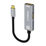 mBeat Tough Link USB-C to DP Adapter with 100W PD - Space Grey 4K (3840 x 2160) @60Hz, 2K (2560 x 1440) @144Hz, 1080p (1920 x 1080) @240Hz