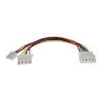 InLine Internal Power Y-Cable 1x 5.25" Molex / 1x 5.25" Molex + 1x 3.5" Floppy