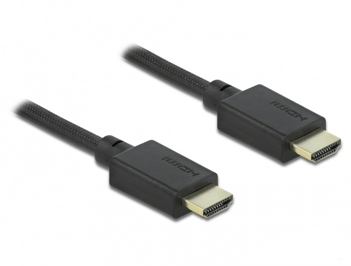 85389 DELOCK High Speed HDMI Cable 48 Gbps 8K 60 Hz 2.5 m - 2.5 m - HDMI Type A (Standard) - HDMI Type A (Standard) - 3D - 49 Gbit/s - Black