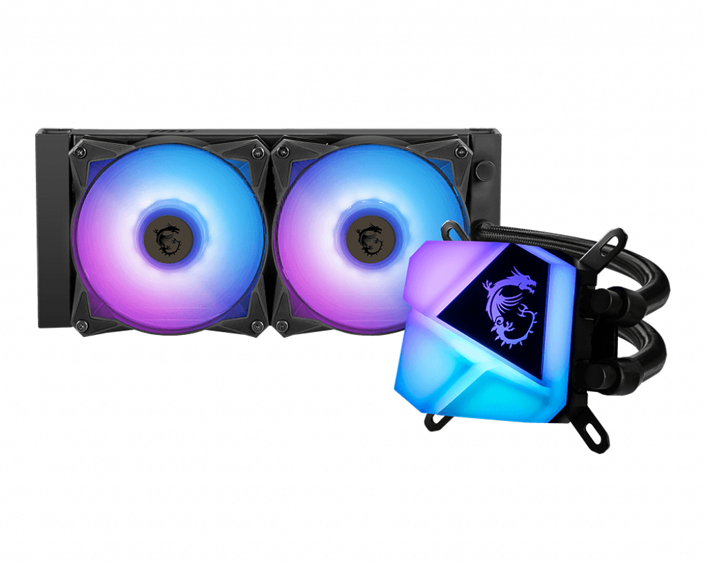 Image of MSI MAG CORELIQUID C240 Liquid CPU Cooler '240mm Radiator, 2x...