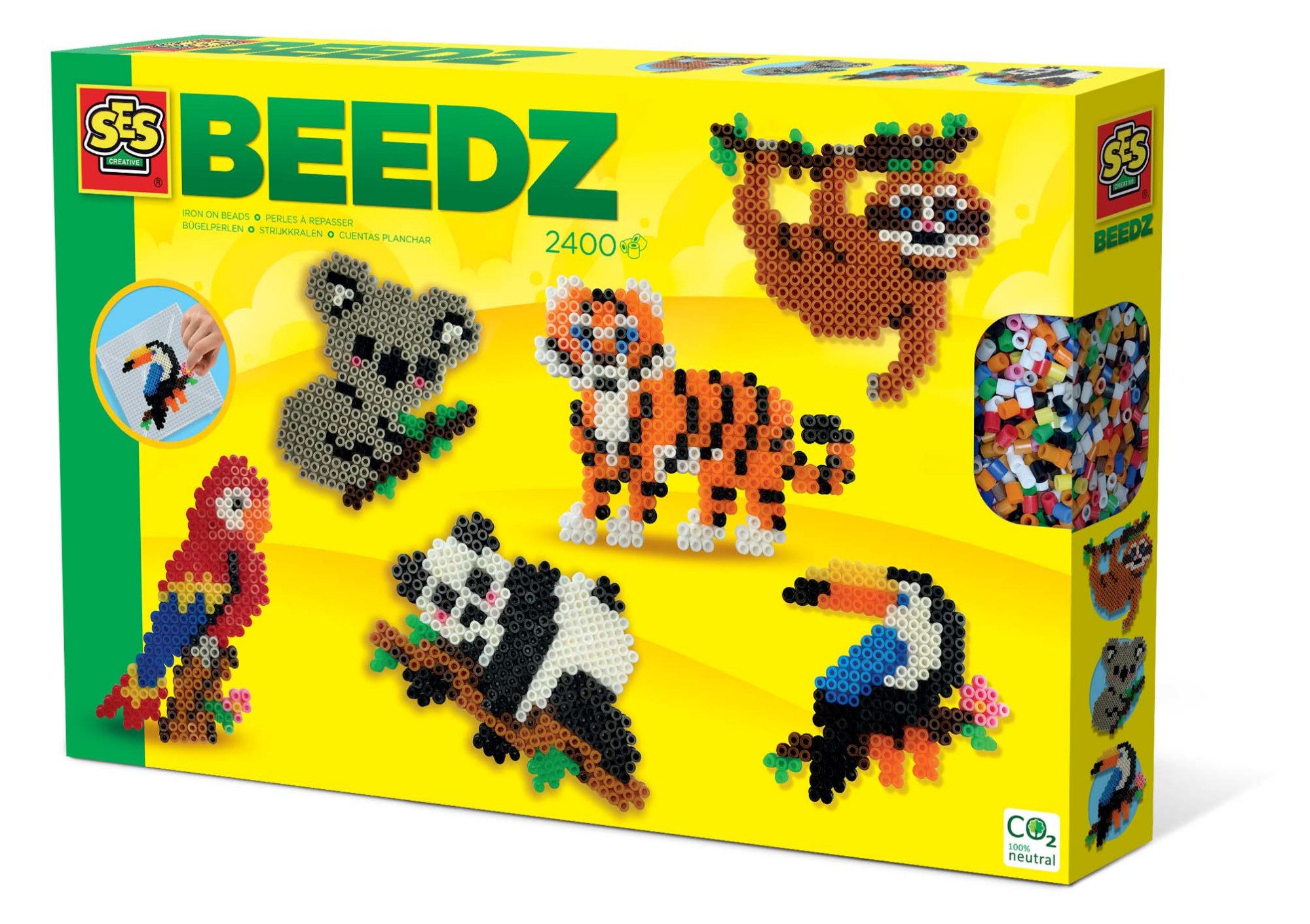 SES Creative Beedz Iron on beads - Jungle animals
