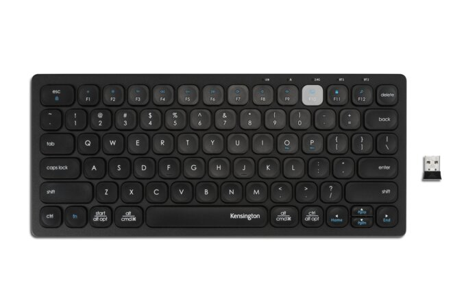 Kensington Multi-Device Dual Wireless Compact Keyboard Black Bluetooth QWERTY UK English