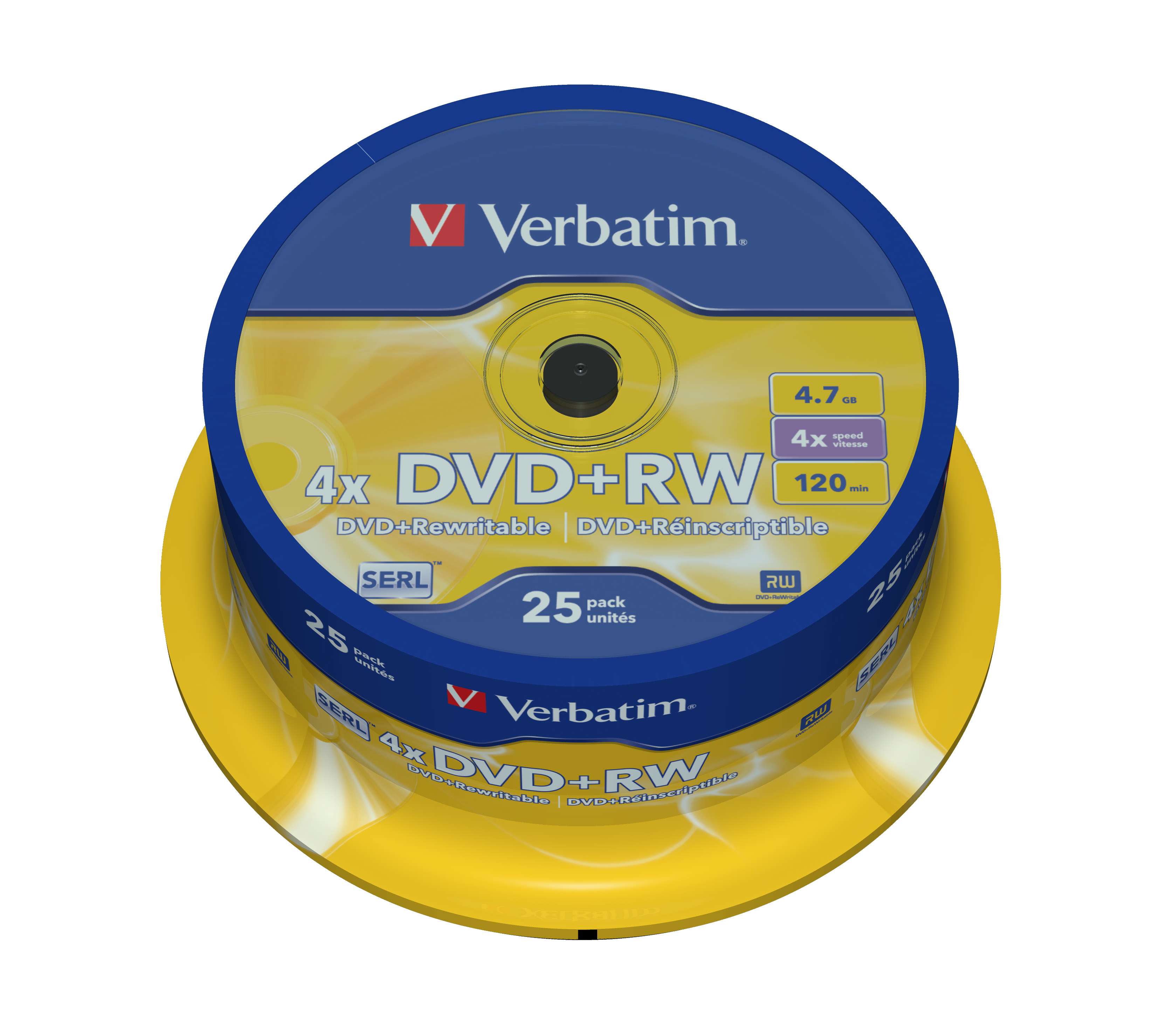 Image of Verbatim DVD+RW Matt Silver 4.7 GB 25 pc(s)