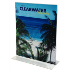 Deflecto Stand Up Sign Holder A5 Portrait Clear
