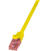 LogiLink Cat.6 U/UTP, 0.5m networking cable Yellow Cat6 U/UTP (UTP)