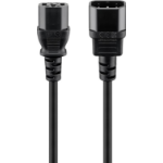 Goobay Extension Lead with C13 socket and C14 plug, 3 m, Black