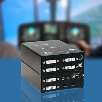 Rose CrystalView DVI Fiber KVM switch Black