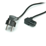 VALUE Power Cable, angled IEC Connector 1.8 m