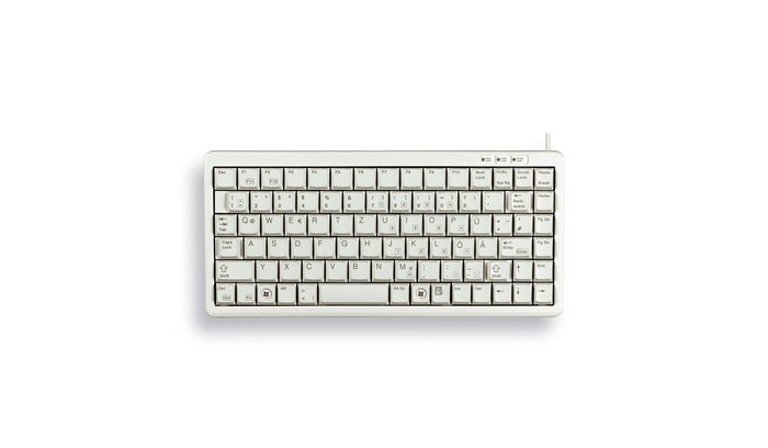 Image of CHERRY G84-4100 COMPACT KEYBOARD Corded, USB/PS2, Light Grey,...