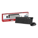 Genius Computer Technology SlimStar 8230 Bluetooth 5.3 and 2.4GHz Wireless Keyboard and Mouse Set, 12 Multimedia Function Keys, Full Size UK Layout, Optical Sensor Mouse, 1200dpi, Connect up to 3 devices simultaneously