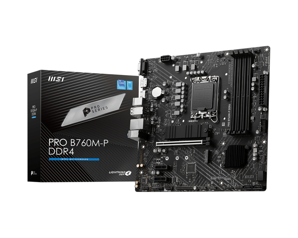 Image of MSI PRO B760M-P DDR4 motherboard Intel B760 LGA 1700 micro ATX