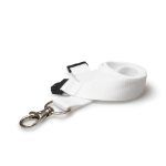 Digital ID 20mm Recycled White Lanyards with Flat Breakaway and Metal Trigger Clip (Pack of 100)