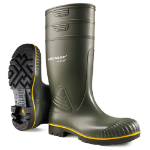 DUNLOP Acifort Heavy Duty Safety Wellington Boot Green Size 11