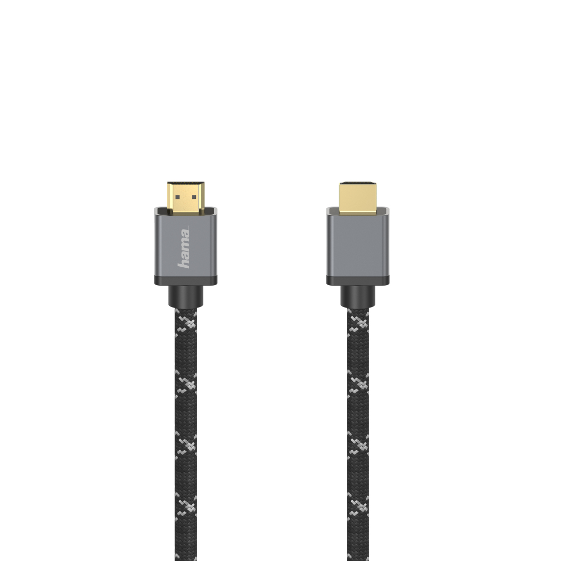 Image of Hama 00205238 HDMI cable 1 m HDMI Type A (Standard) Black. Grey