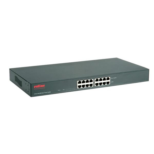 ROLINE 19" PoE MID-Span Power Supply. 8 Midspanports