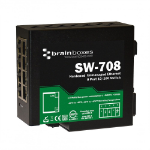 Brainboxes SW-708 network switch Unmanaged Fast Ethernet (10/100) DIN rail Black