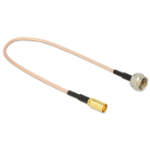 DeLOCK 0.25m F/SMB coaxial cable RG-316 Black