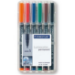 Staedtler 313 WP6 permanent marker Black, Blue, Brown, Green, Orange, Red 6 pc(s)