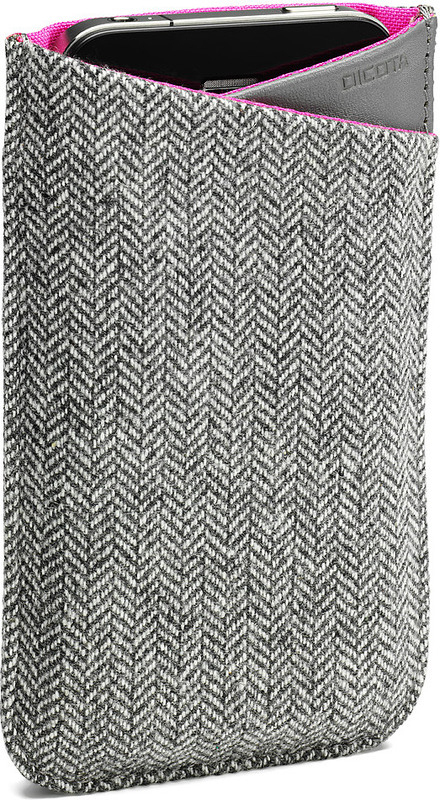 DICOTA Löv Sleeve mobile phone case Grey. Pink