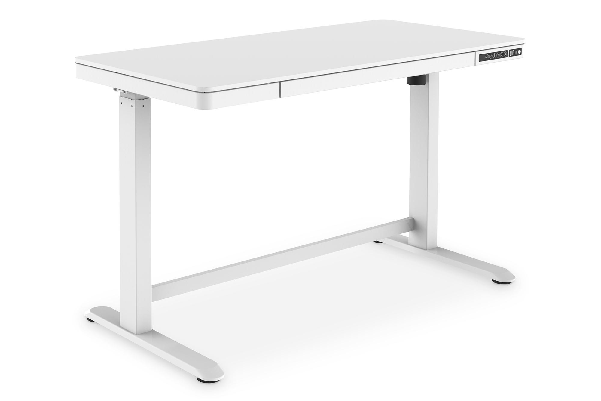 DIGITUS Sitz-Steh-Schreibtisch, (B)1.200 mm, weiß