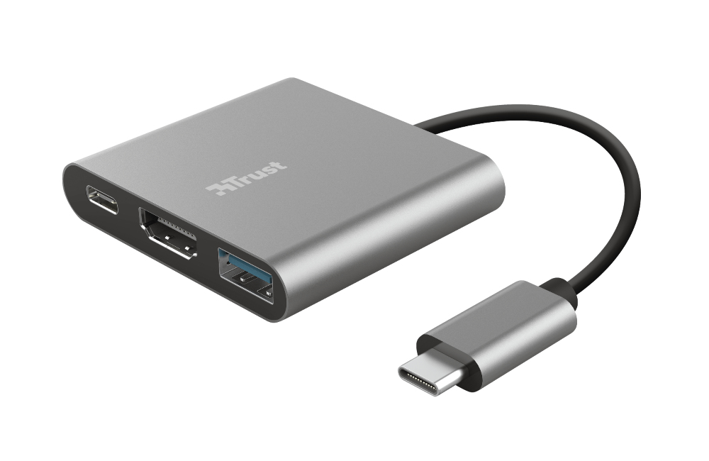 Image of Trust Dalyx USB 3.2 Gen 1 (3.1 Gen 1) Type-C Aluminium, Black