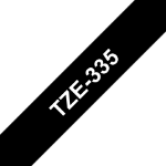 Brother TZE-335 labelprinter-tape Wit op zwart TZ