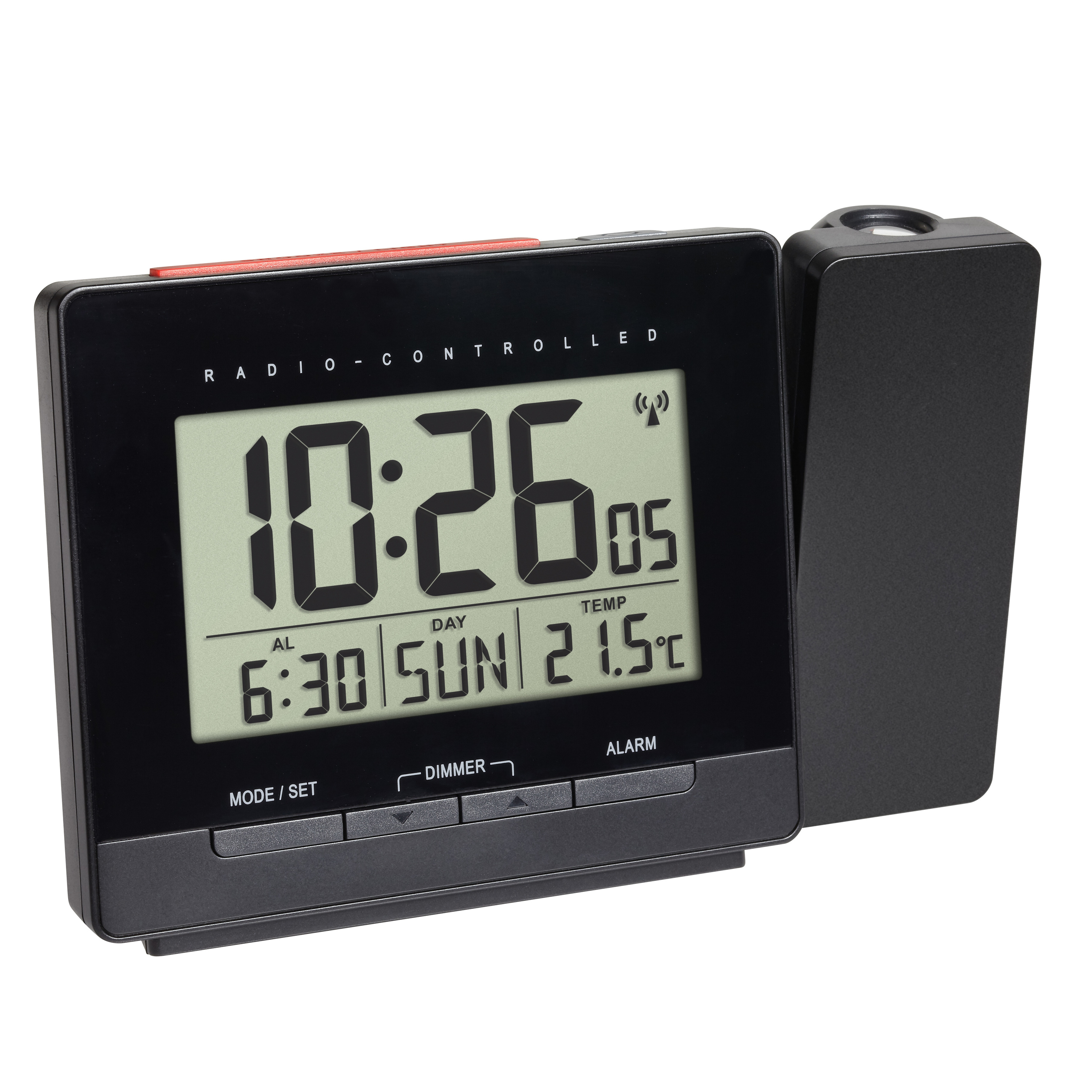 Image of TFA-Dostmann 60.5016.01 - Digital alarm clock - Black - Plastic -...
