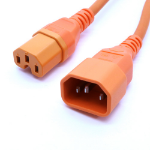 Cablenet 2m IEC C14 - IEC C15 Hot Condition Orange H05RR-F 1.0mm Power Leads