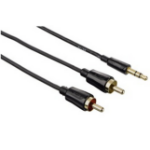 Hama 1.5m 2 x RCA - 3.5mm m/m audio kabel 1,5 m Zwart