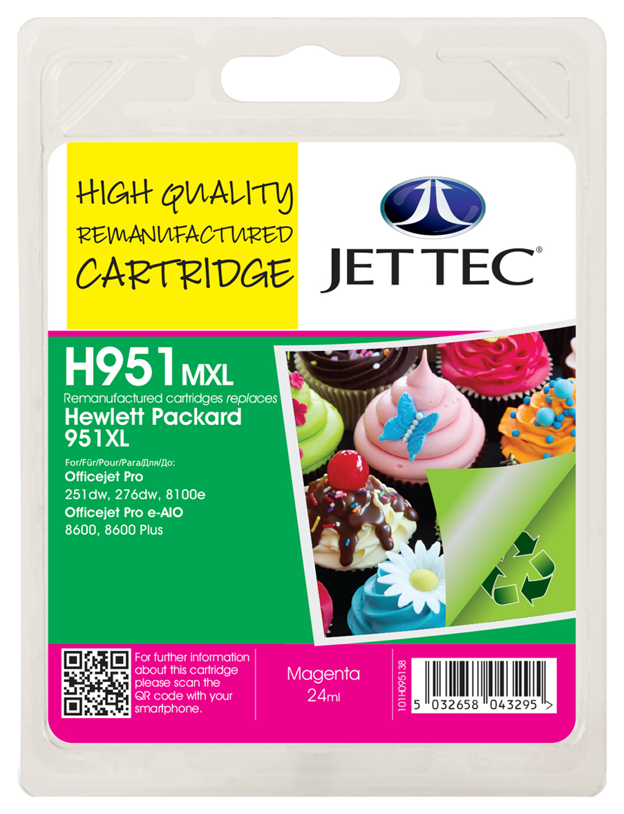 Image of Jet Tec 101H095138 ink cartridge 1 pc(s) Compatible Standard Yield...