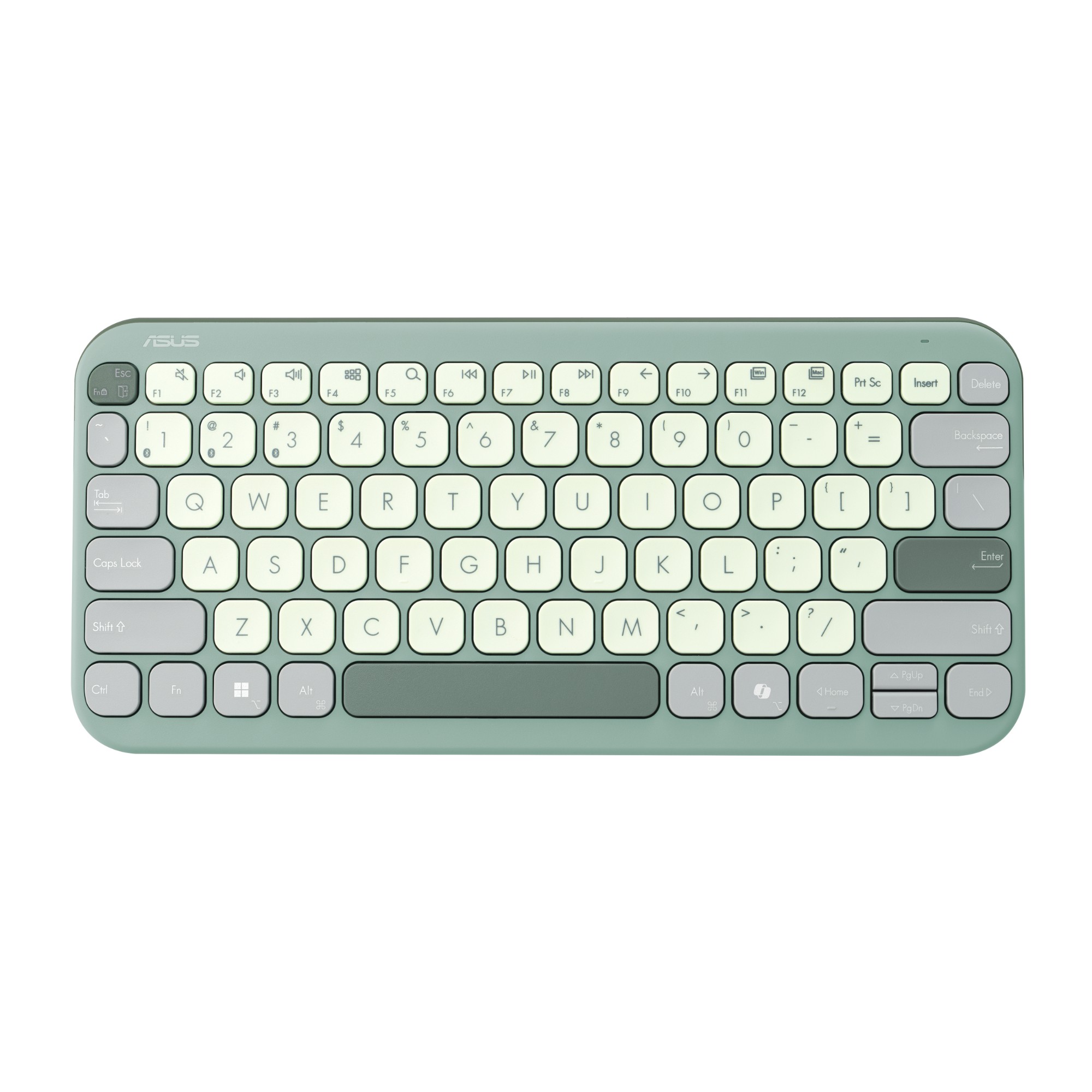 ASUS KW100 /GN/GE/81 keyboard Home Bluetooth QWERTZ German Green, Light Green