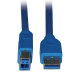 Tripp Lite U322-010 USB cable 120.1" (3.05 m) USB 3.2 Gen 1 (3.1 Gen 1) USB A USB B Blue