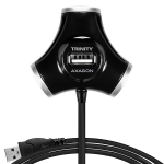 Axagon HUE-X3B interface hub USB 2.0 480 Mbit/s Black