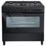 electriQ 90cm Single Cavity Dual Fuel Range Cooker - Black