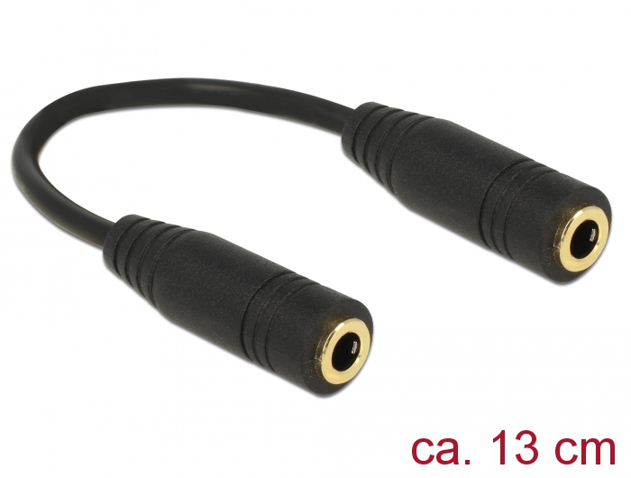 DeLOCK 65896 audio cable 0.13 m 3.5mm Black