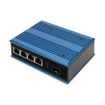 Digitus DN-651131 netwerk-switch Unmanaged Fast Ethernet (10/100) Power over Ethernet (PoE) Zwart, Blauw