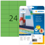 HERMA Coloured Labels A4 70x37 mm green paper matt 480 pcs.