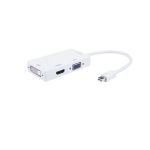 M-Cab 7003613 video cable adapter Mini DisplayPort DVI-D + VGA (D-Sub) + HDMI White