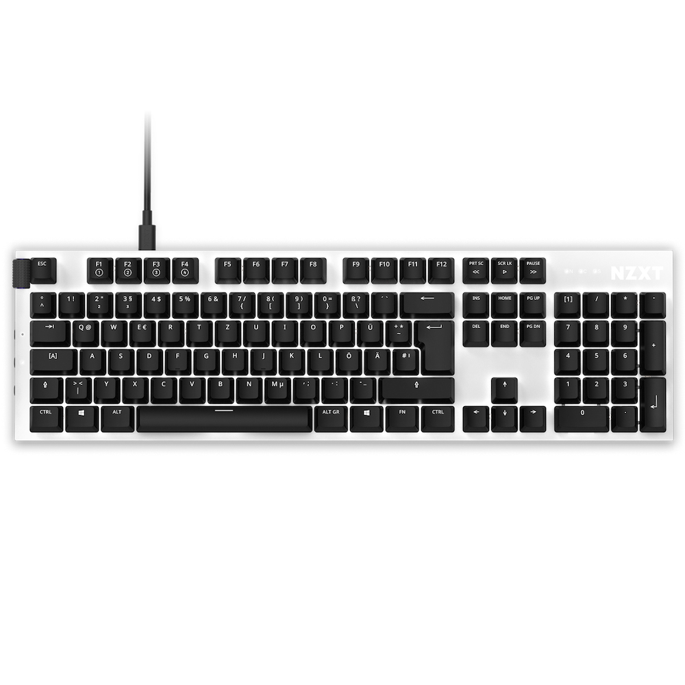 Image of NZXT FUNCTION keyboard USB QWERTZ German Black, White