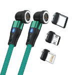 RealPower MagneticCharge2 USB-kabel 1 m Groen