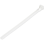 StarTech.com 6"(15cm) Reusable Cable Ties - 1/4"(7mm) wide, 1-3/8"(35mm) Bundle Dia. 50lb(22kg) Tensile Strength, Releasable Nylon Ties, Indoor/Outdoor, 94V-2/UL Listed, 100 Pack - White