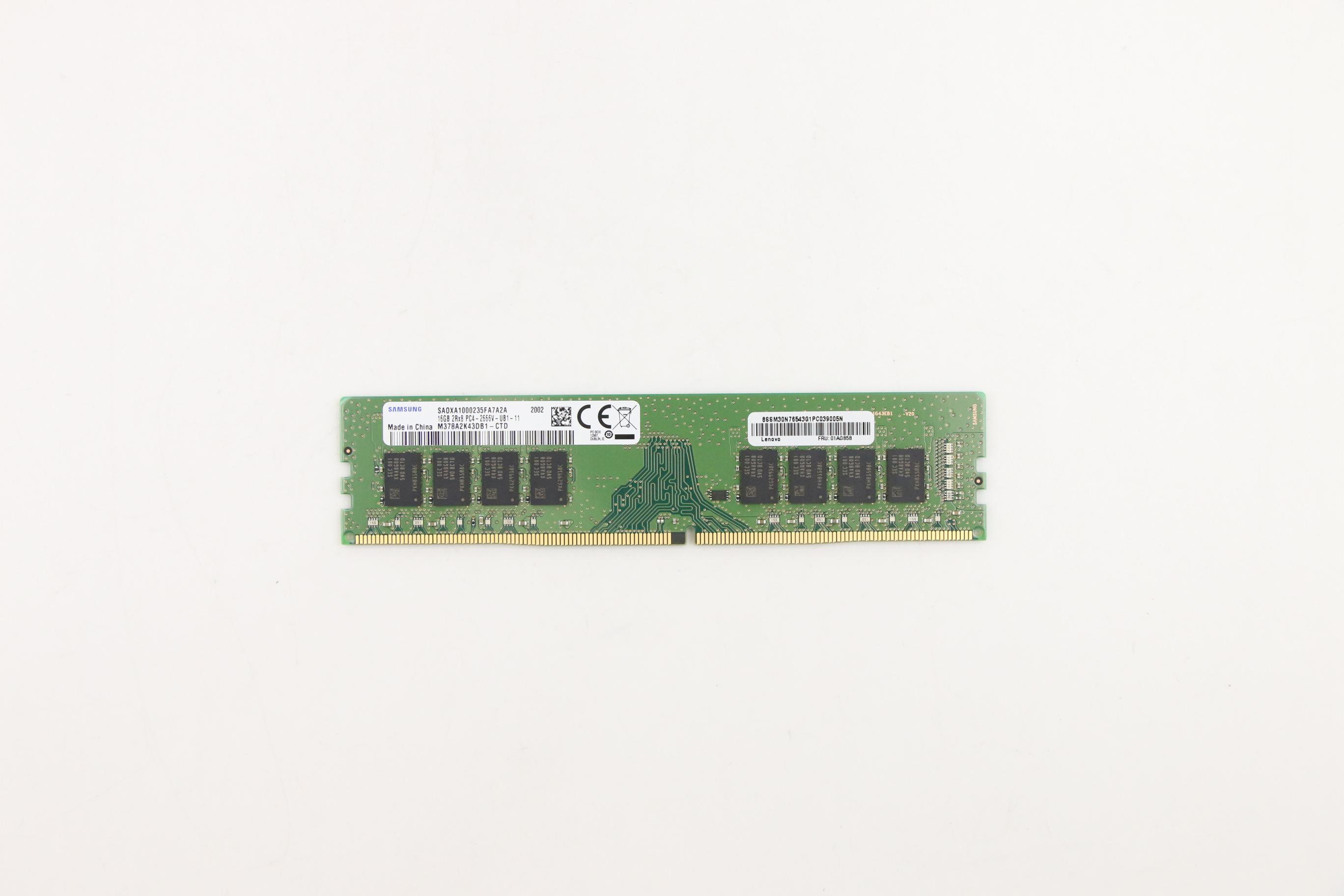 Image of Lenovo 01AG858 memory module 16 GB 2 x 8 GB DDR4 2666 MHz