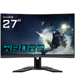 GIGABYTE G27QC A 27" QHD Curved Gaming Monitor - 2560 x 1440 (QHD), 1500R, 165Hz, 1ms, 250 cd/m2, HDR Ready, HDMI 2.0, Displayport 1.2